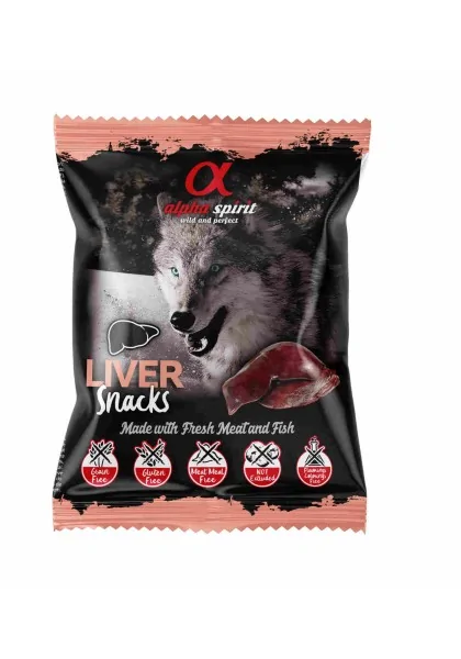 Suplemento Premio Perro  Alpha Spirit Snack de Hígado 50gr