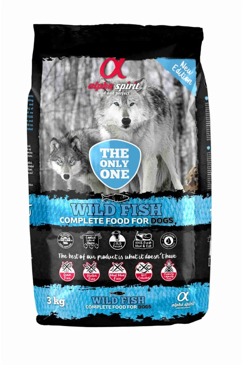 Comida Seca Perro Adulto,Mayor Alpha Spirit Only Wild Fish 3kg