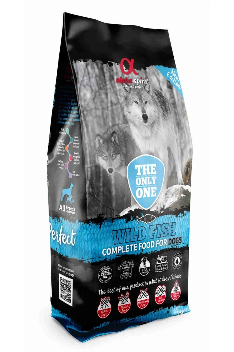 Comida Seca Perro Adulto,Mayor Alpha Spirit Only Wild Fish 12kg