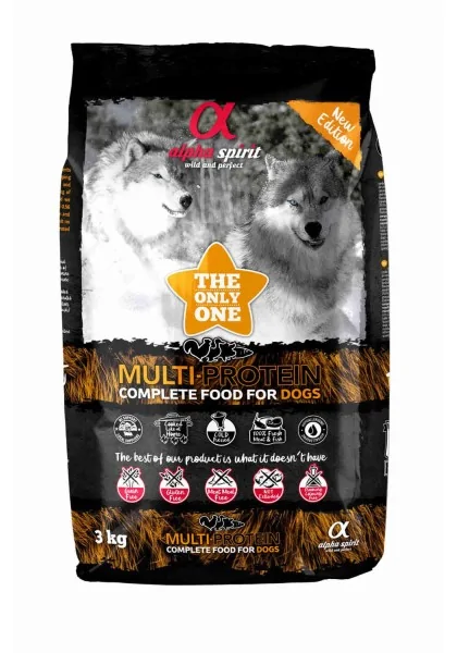 Comida Seca Perro Adulto,Mayor Alpha Spirit Only Multiprotein 3kg