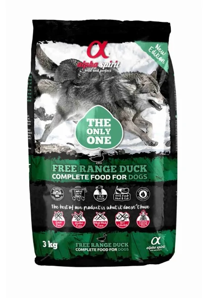 Comida Seca Perro Adulto,Mayor Alpha Spirit Only Pato 3kg