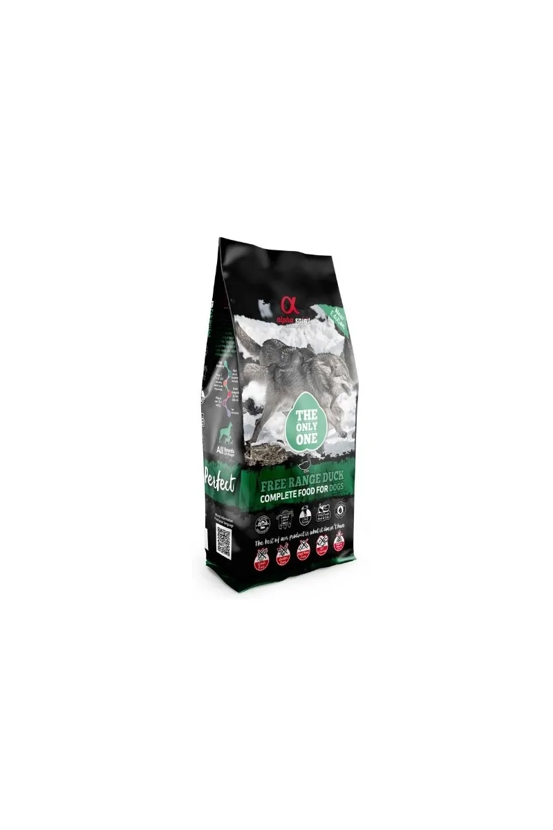 Comida Seca Perro Adulto,Mayor Alpha Spirit Only Pato 12kg