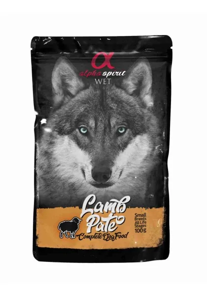 Comida Húmeda Perro Adulto Alpha Spirit Wet Dog Pouch Paté de Cordero 100 gr