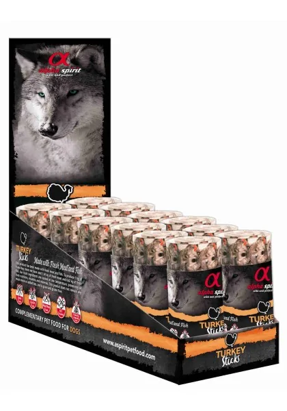 Suplemento Premio Perro  Alpha Spirit Barritas de Pavo Ristra 16 barritas