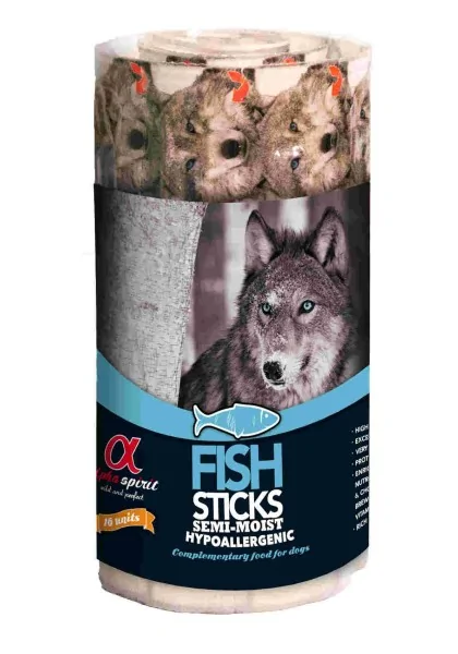 Suplemento Premio Perro  Alpha Spirit Barritas de Pescado Ristra 16 barritas