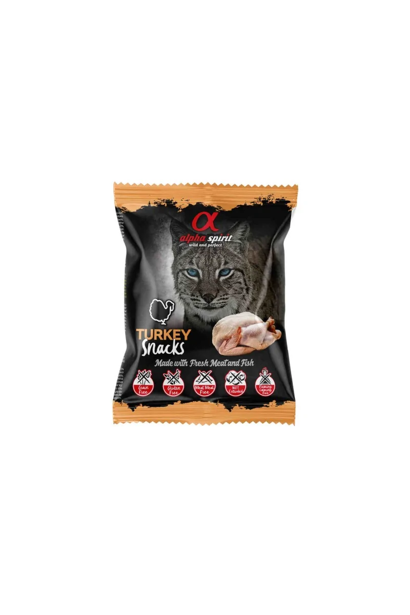 Premio Gato  Alpha Spirit Snack de Pavo para Gatos 50gr