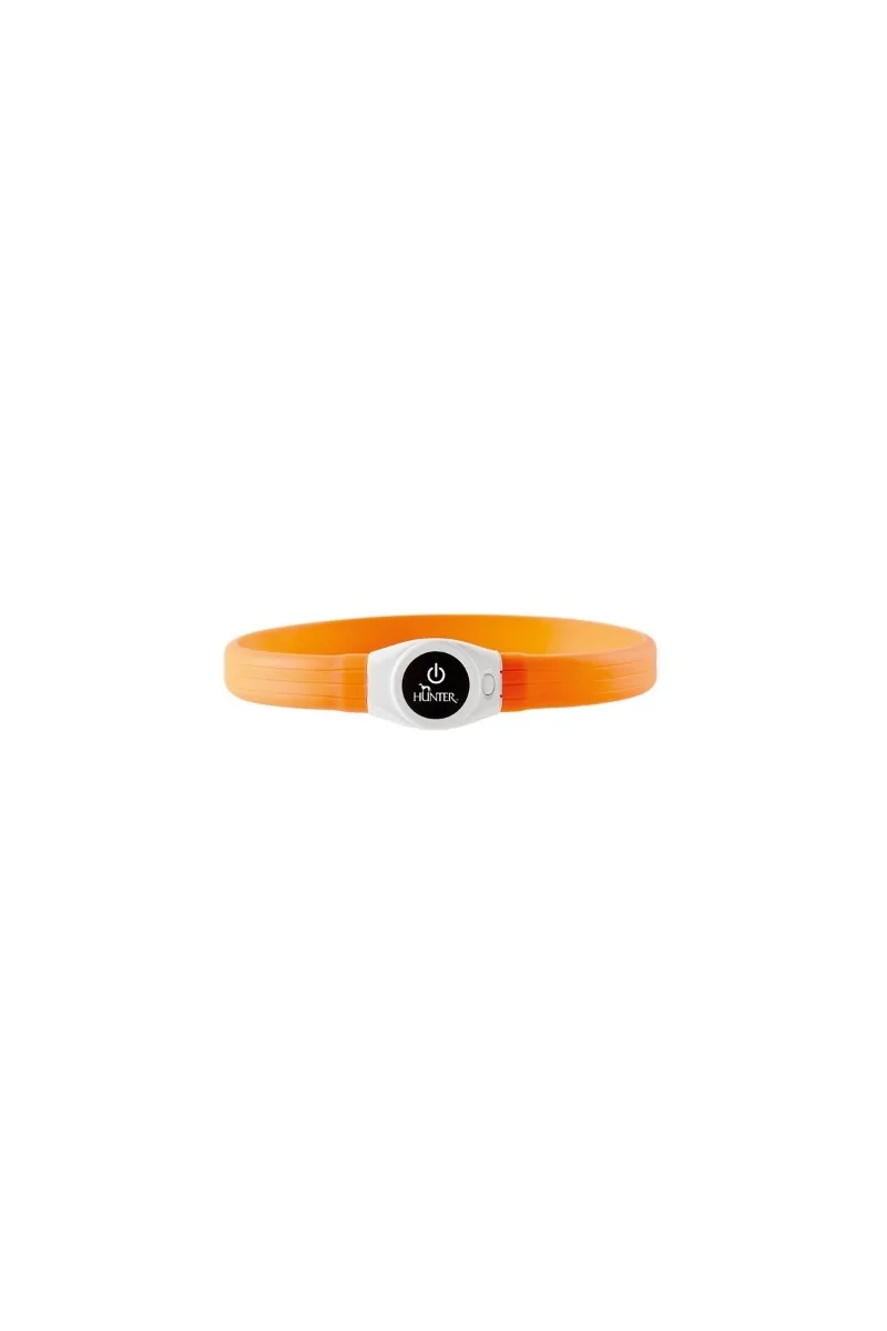 Collares Perro  LED Silicone luminescent tube, Yukon, extra wide orange