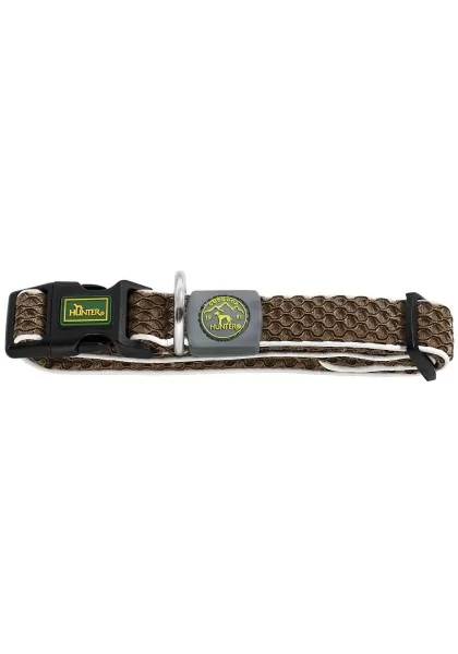 Collares Perro  Collar Hilo Vario Basic S mesh, brown 30-43 cm