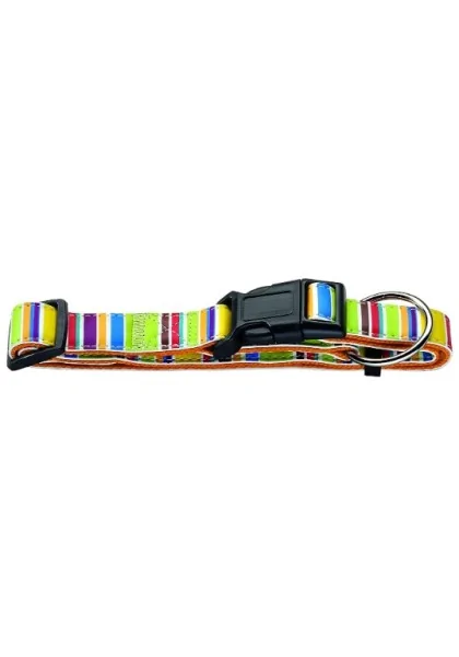 Collares Perro  *Collar Fancy Stripes Vario Plus Nylon Multicolor*