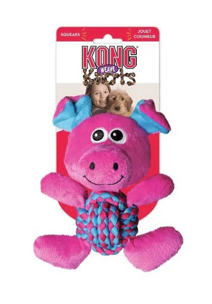 Juguetes Interactivos Perro  RK21E Kong Weave Knots Pig