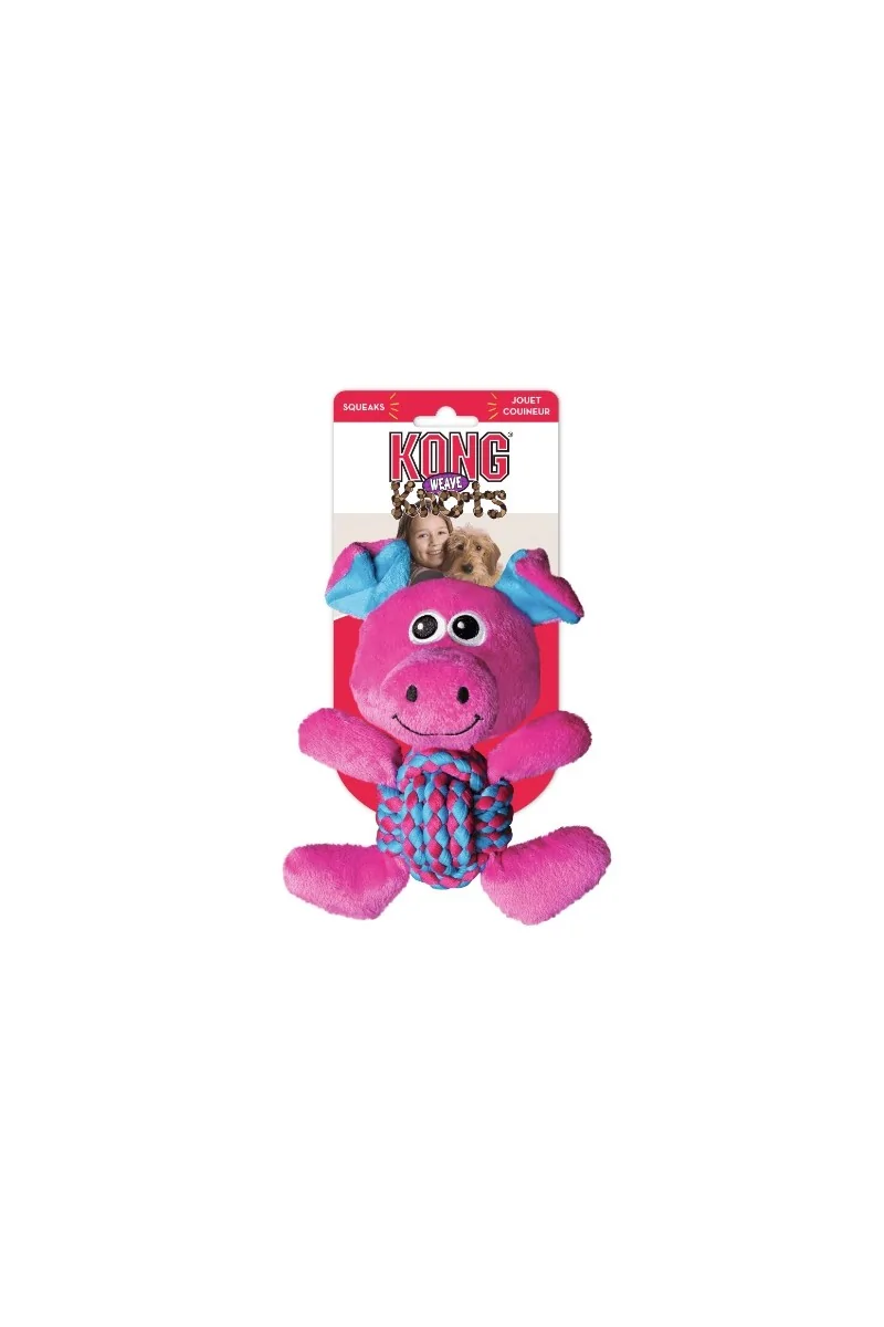 Juguetes Interactivos Perro  RK21E Kong Weave Knots Pig