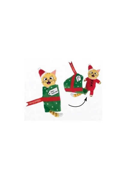 Juguetes Interactivos Gato  Holiday Navidad Gato Pull-A-Partz Present