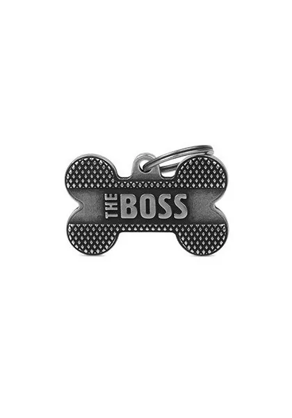 Chapas Perro  BH01CBOSS Hueso Bronx Gde Boss