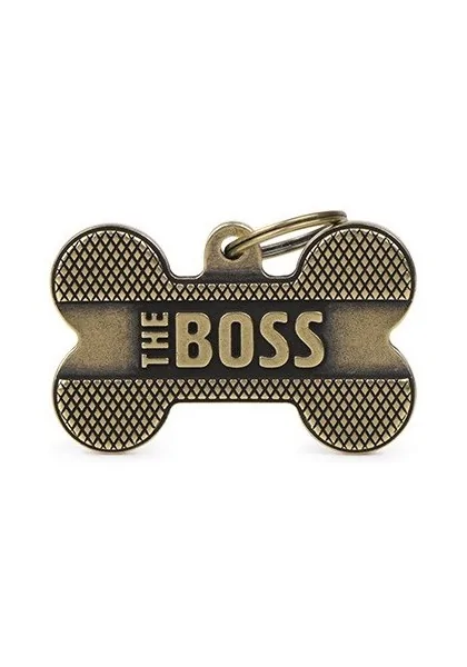 Chapas Perro  BH01CBOSSXLE Hueso Bronx XL Boss Latón Inglés