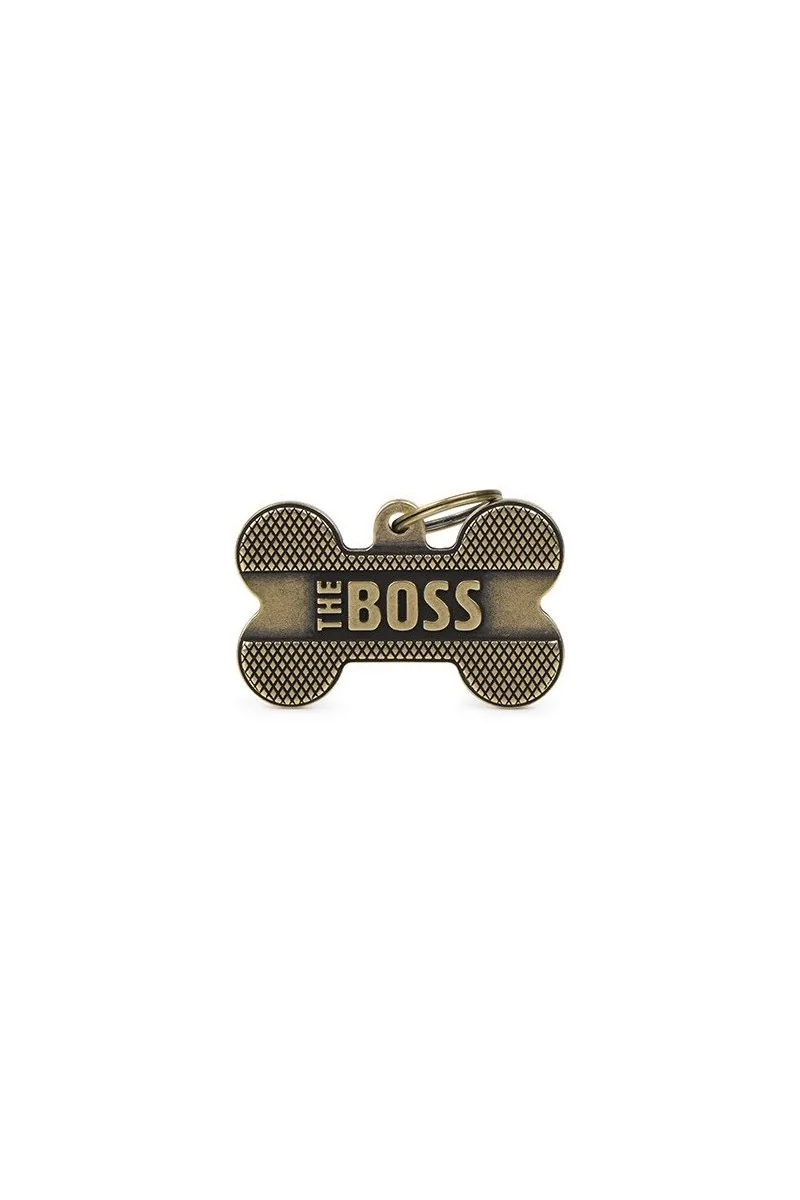 Chapas Perro  BH01CBOSSXLE Hueso Bronx XL Boss Latón Inglés