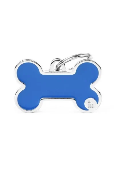 Chapas Perro  BH50BLUE Basic Handmade Hueso Gde Azul