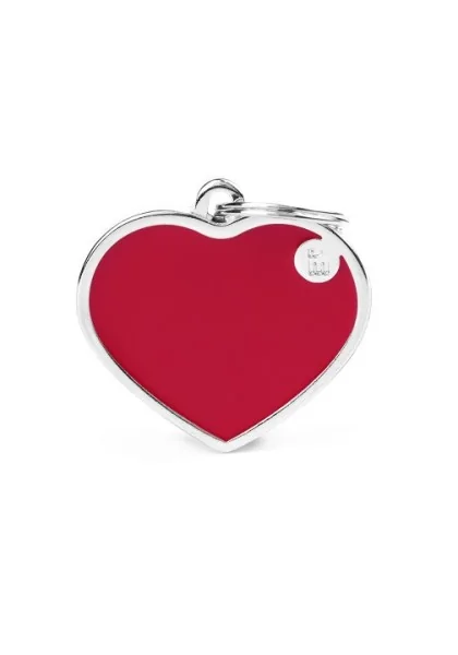 Chapas Perro  BH50HRED Basic Handmade Corazón Gde Rojo