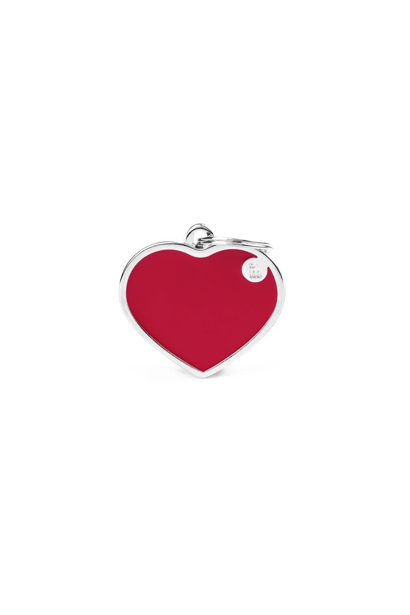 Chapas Perro  BH50HRED Basic Handmade Corazón Gde Rojo