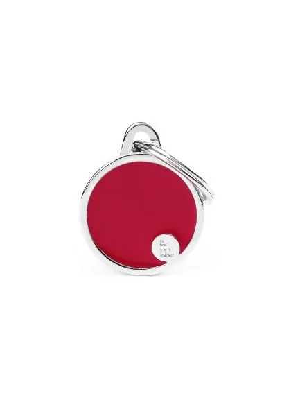 Chapas Perro  BH50SCRED Basic Handmade Círculo Peq Rojo