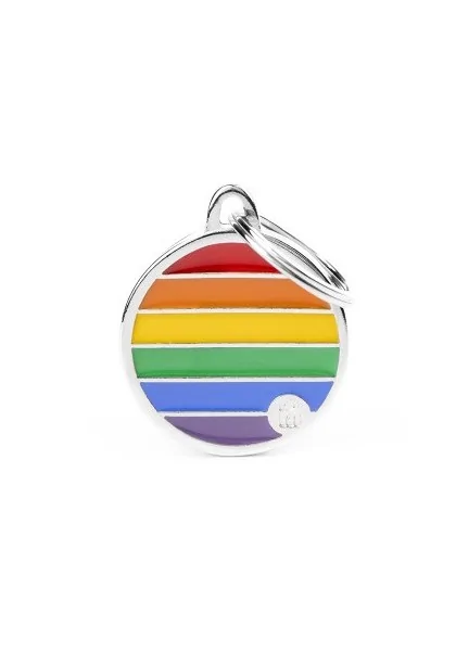 Chapas Perro  BH54MC Chapa Redonda Rainbow S