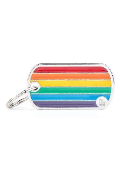 Chapas Perro  BH54FLAG Bandera Rainbow