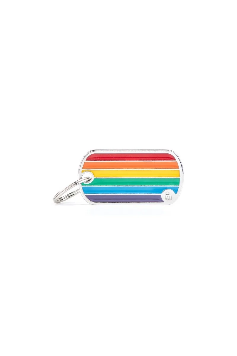 Chapas Perro  BH54FLAG Bandera Rainbow