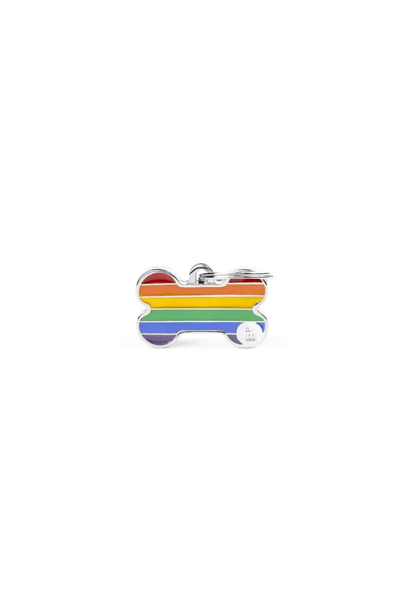 Chapas Perro  BH54S Hueso Rainbow S