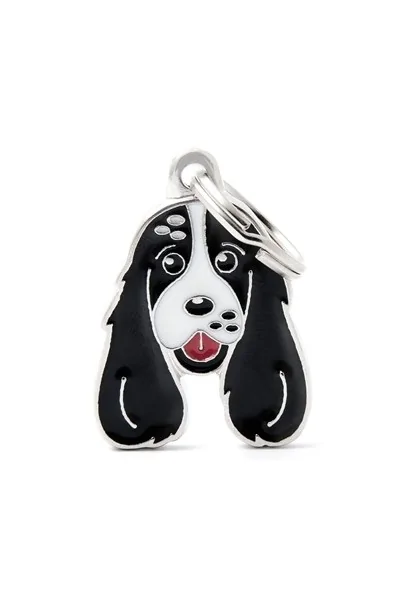 Chapas Perro  MF12WHITEBLACK Cocker BCO/NG