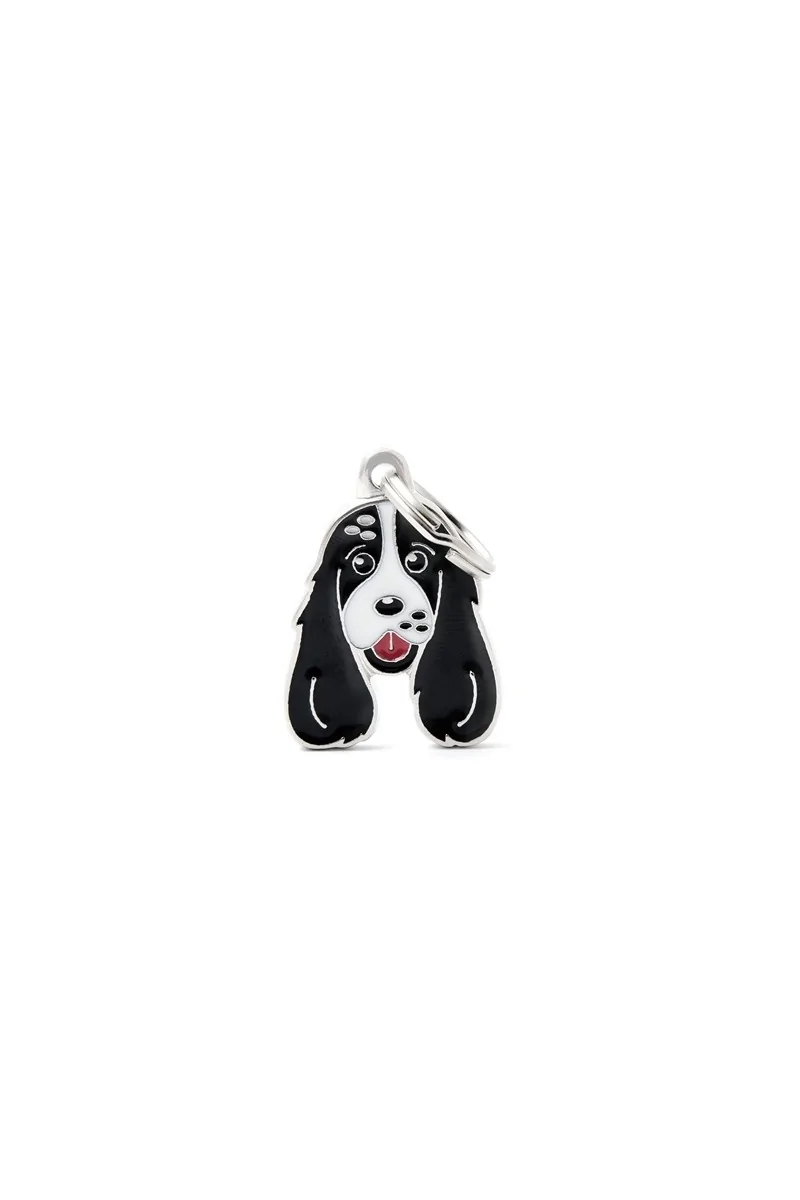 Chapas Perro  MF12WHITEBLACK Cocker BCO/NG