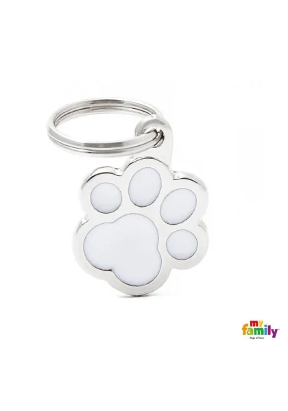 Chapas Gato,Perro  MF41WHITE Classic Huella BCO