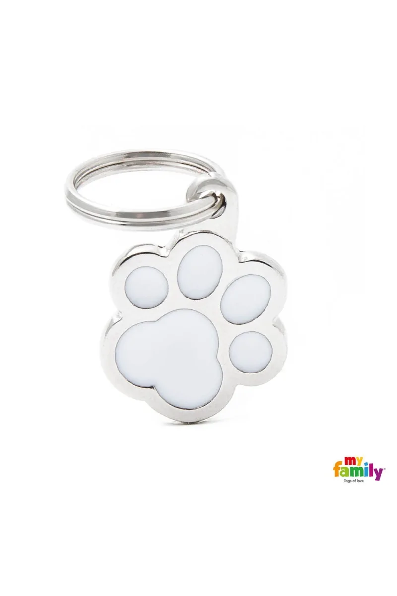 Chapas Gato,Perro  MF41WHITE Classic Huella BCO