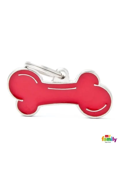 Chapas Perro  MF42BIGRED Classic Hueso Gde RJ