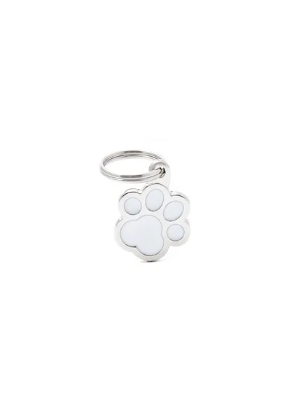 Chapas Gato,Perro  CL06WHITE Huella Gde BCO