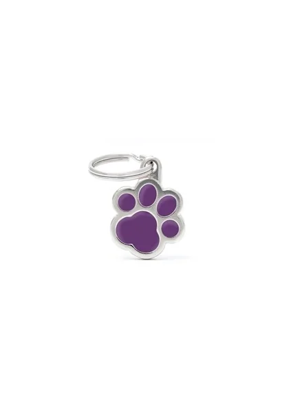 Chapas Gato,Perro  CL06PURPLE Huella Gde LIL