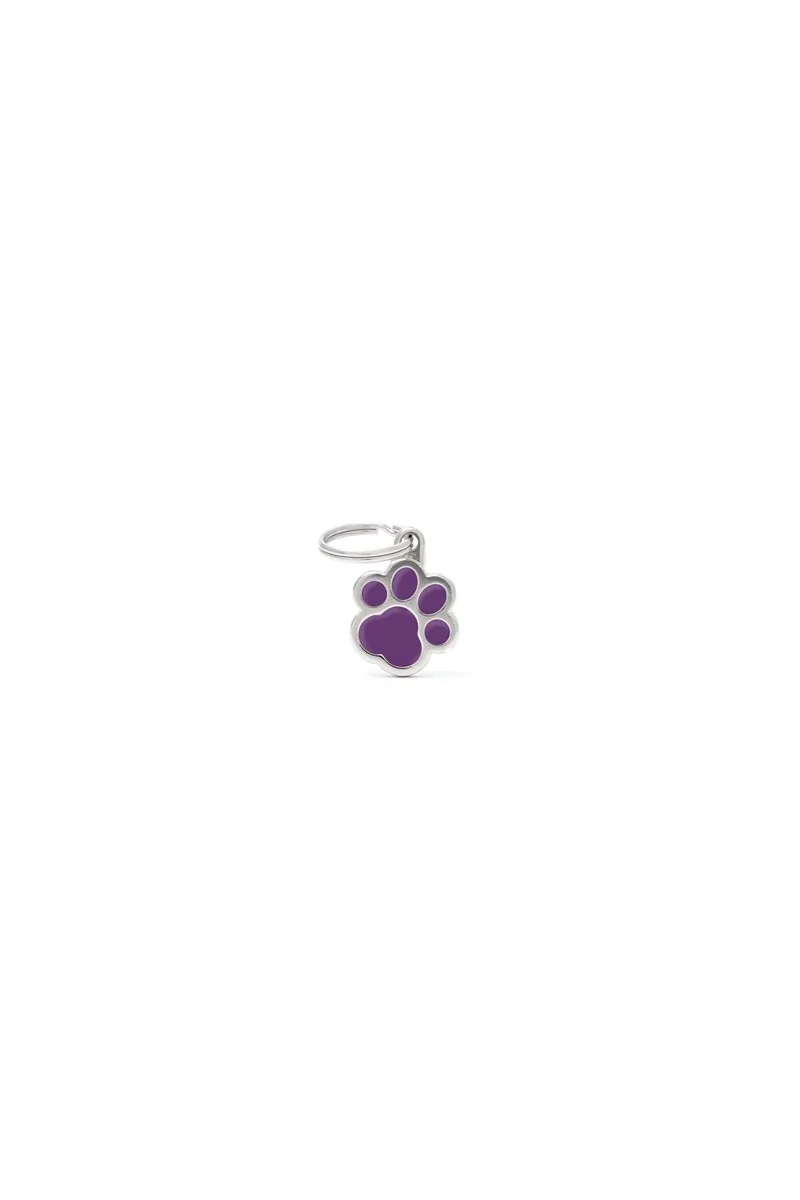 Chapas Gato,Perro  CL06PURPLE Huella Gde LIL