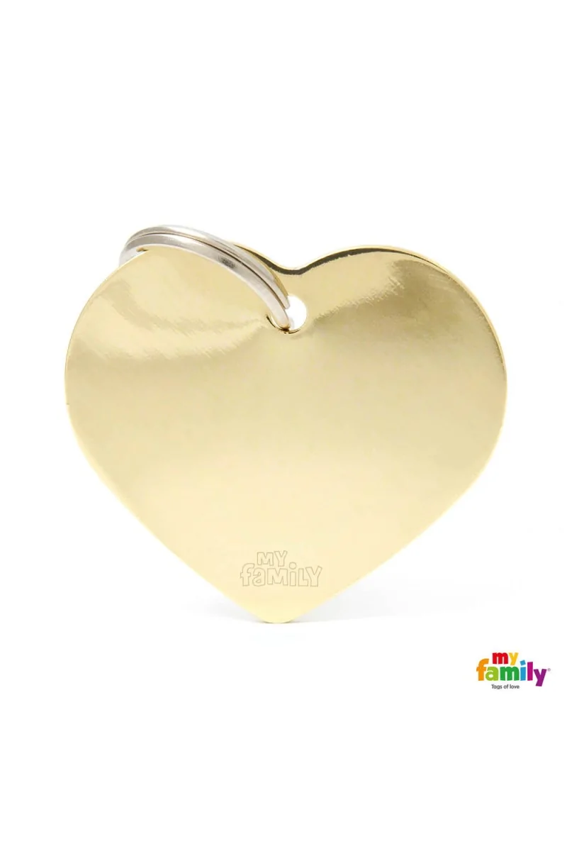 Chapas Gato,Perro  MFB27 Corazon Gde P/Maq. Tag Bronce DOR