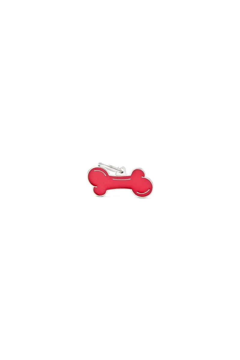 Chapas Perro  BH01RED Hueso XL RJ