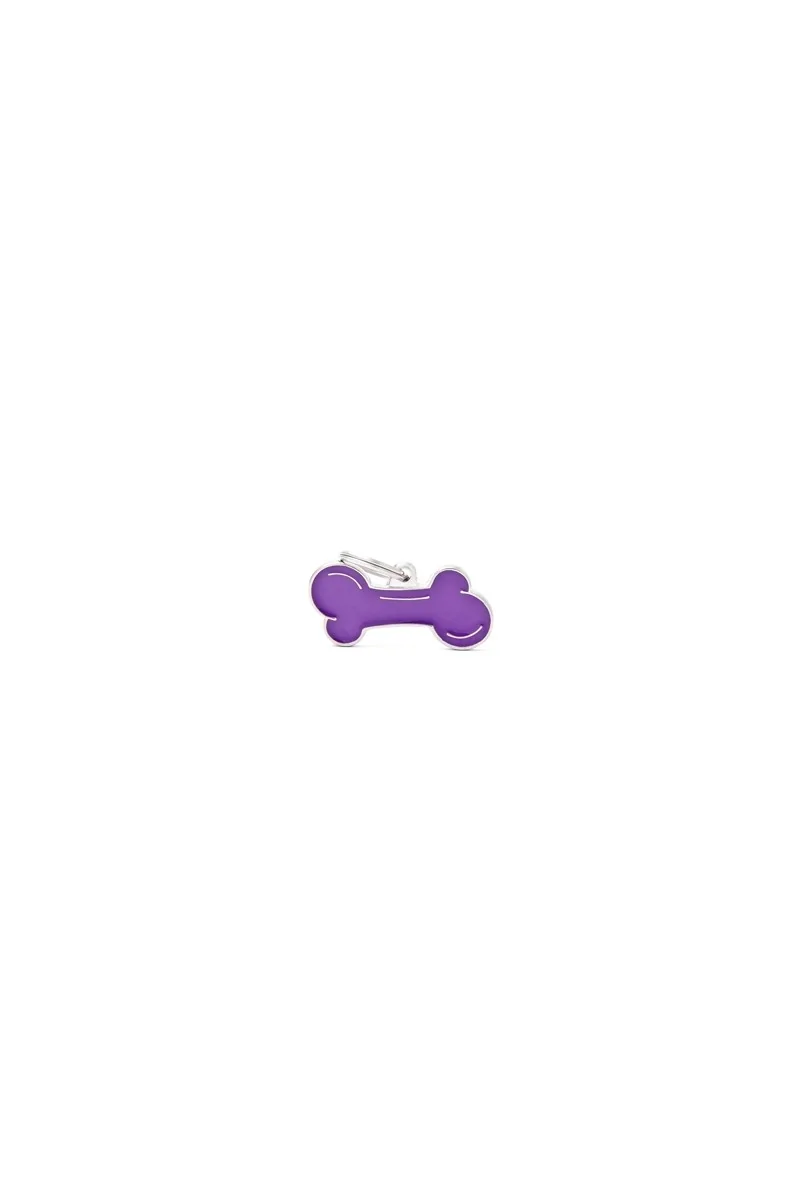 Chapas Perro  MF42BIGPURPLE Classic Hueso Gde LIL