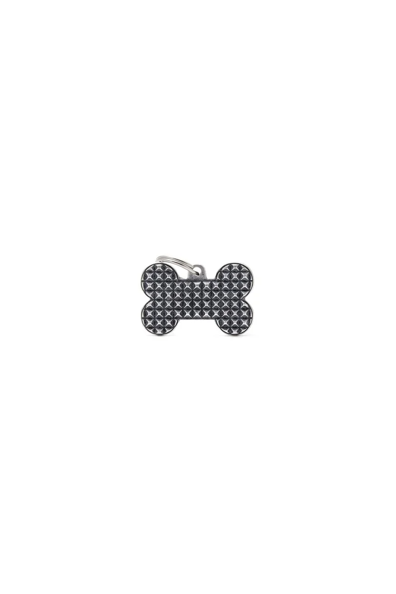 Chapas Perro  BH01CBOB Hueso Bronx Studs Gde