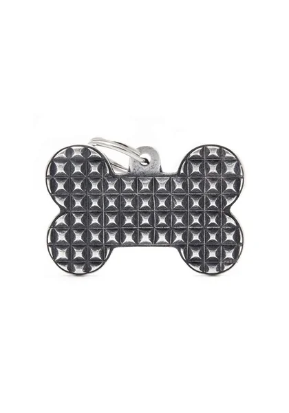 Chapas Perro  BH01CBOX Hueso Bronx Studs Gde XL