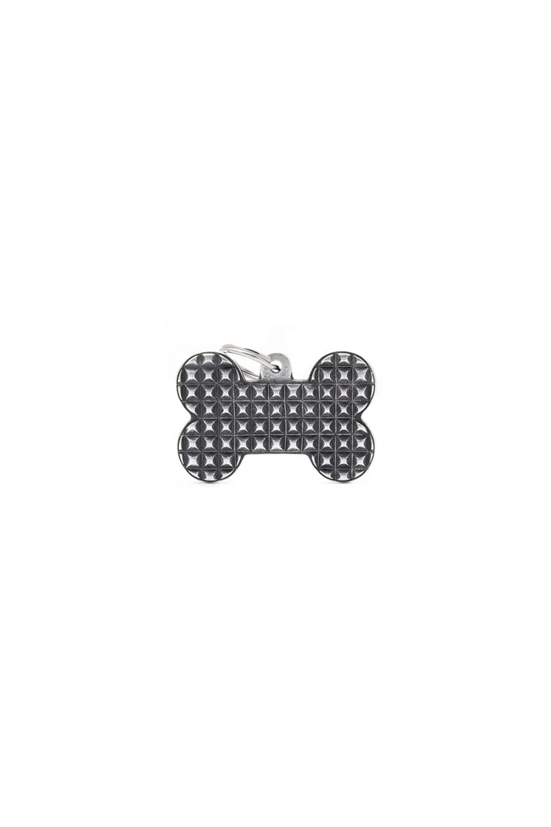 Chapas Perro  BH01CBOX Hueso Bronx Studs Gde XL