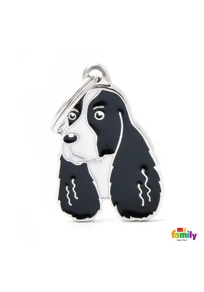 Chapas Perro  MF87WHITEBLACK Springer Spaniel NG/BCO