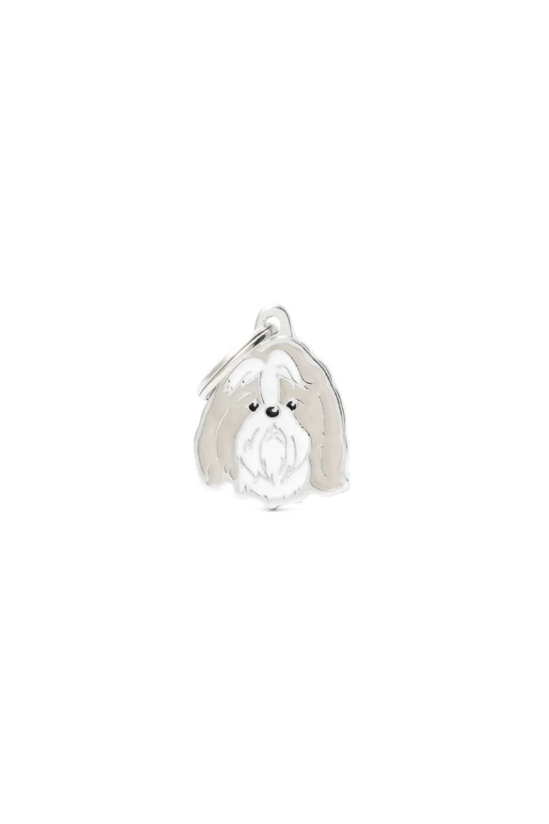 Chapas Perro  Mf16Ngrey Shih Tzu Gris