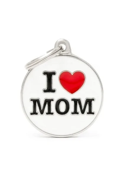 Chapas Gato,Perro  CH17LOVEMOM I Love Mom