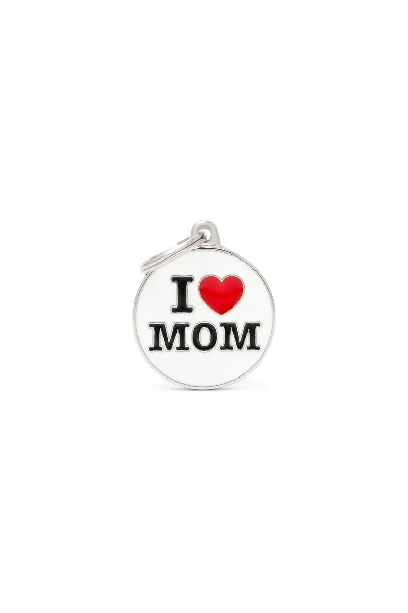 Chapas Gato,Perro  CH17LOVEMOM I Love Mom