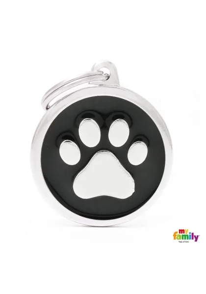 Chapas Perro  CH17BLACKPAW Medalla Huella Gde NG