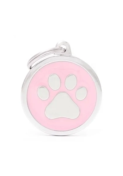 Chapas Perro  CH17PINKPAW Medalla Huella Gde RS