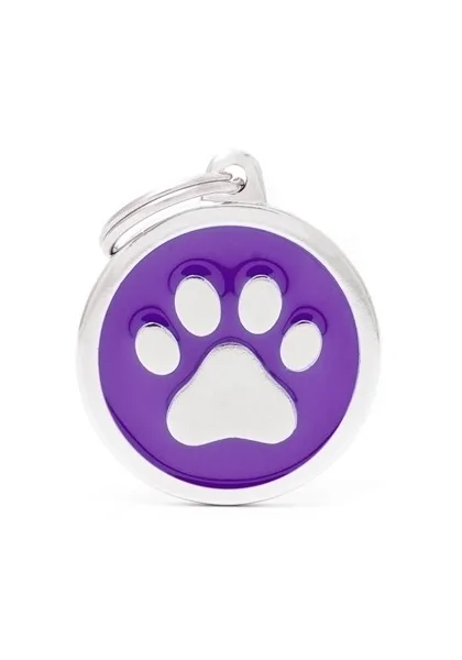 Chapas Perro  CH17PURPLEPAW Medalla Huella Gde LIL