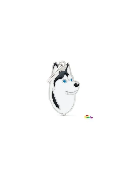 Chapas Perro  MF13WHITEBLACK Husky NG/BCO