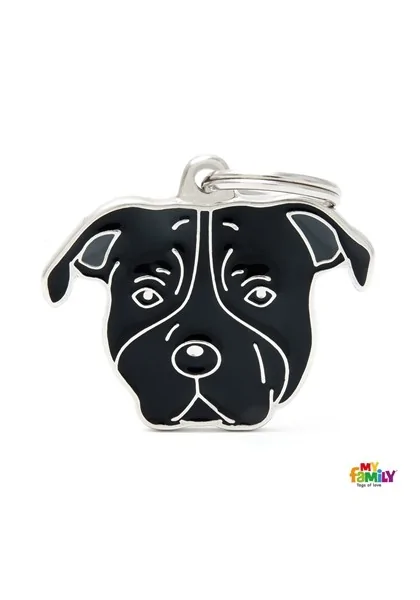 Chapas Perro  MF80BLACK American Stafford. Terrier NG